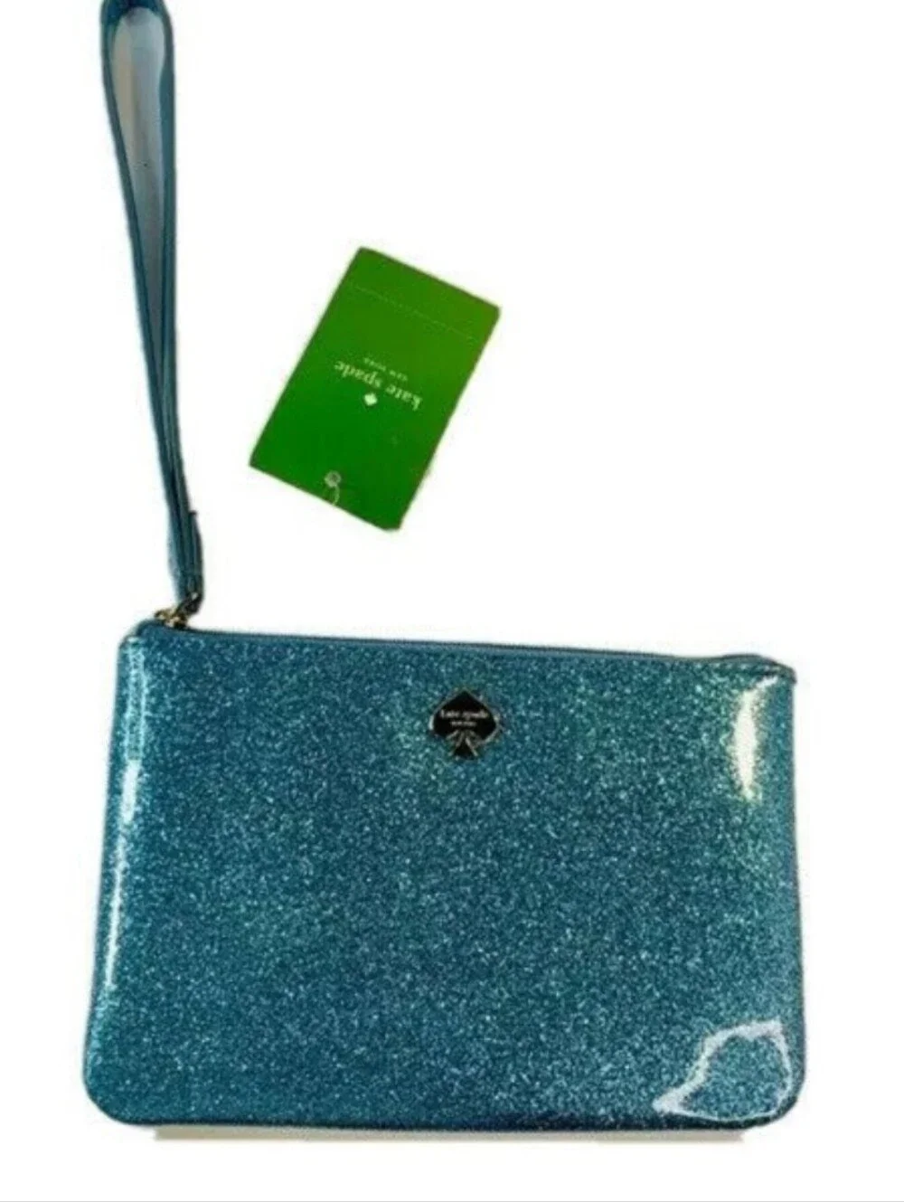 Kate Spade Teal Blue Glitter Wrislet EUC